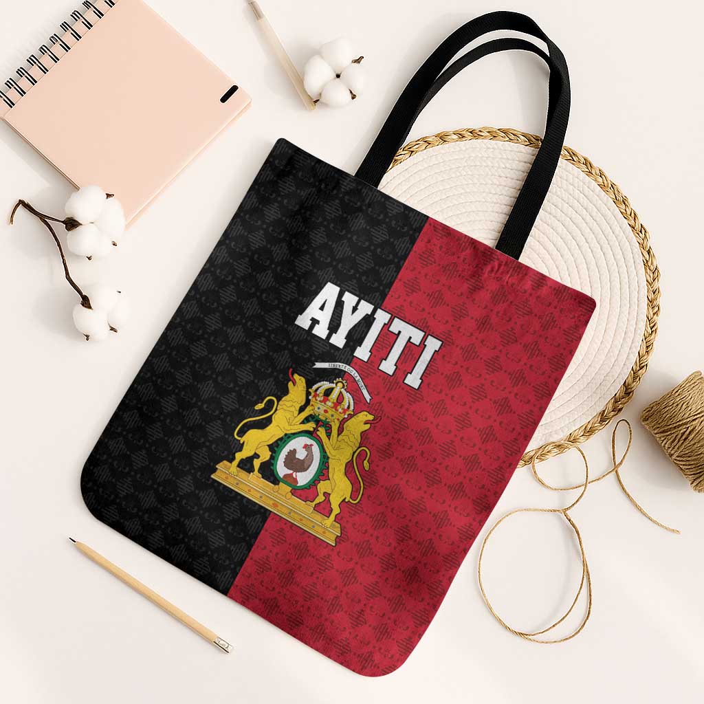 Afro-Haitians Empire of Haiti 1804-1806 Tote Bag Fleur-De-Lis Veves Motif - African Pride