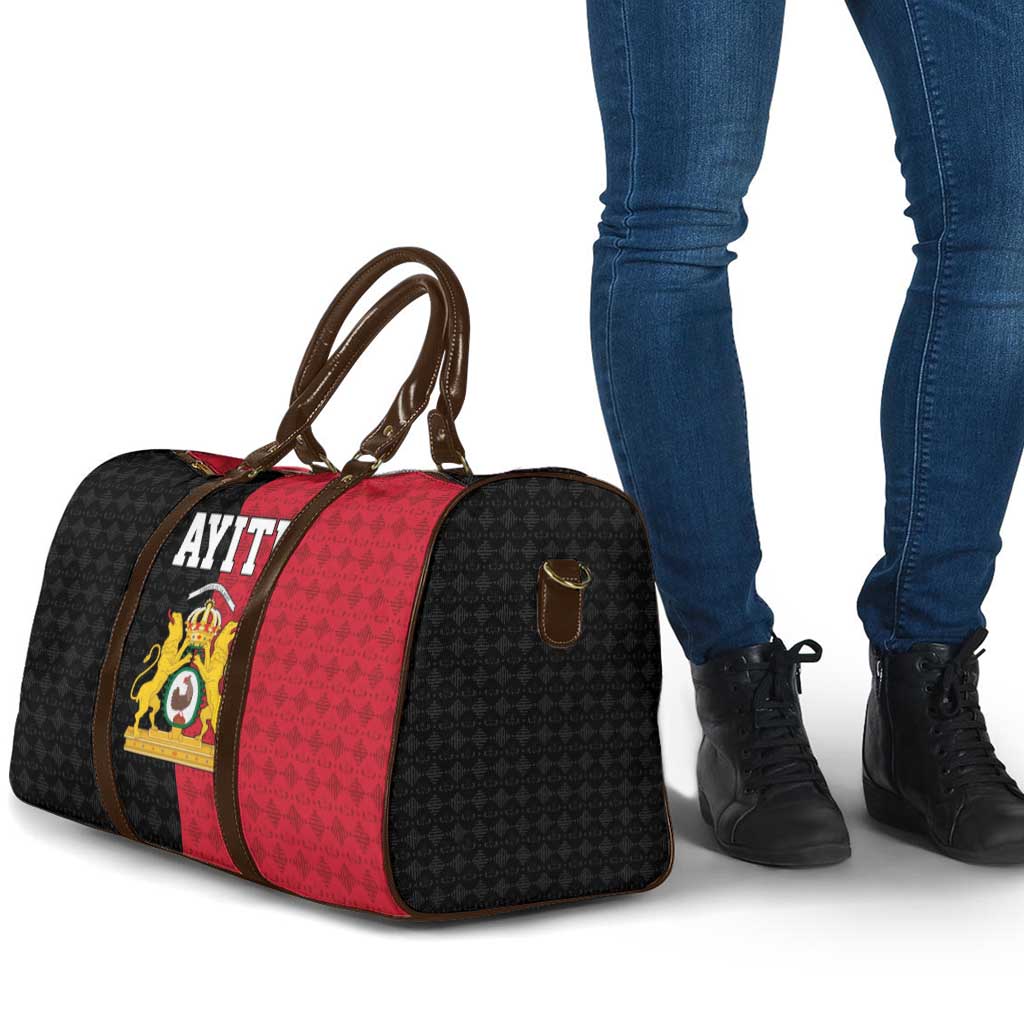 Afro-Haitians Empire of Haiti 1804-1806 Travel Bag Fleur-De-Lis Veves Motif - African Pride