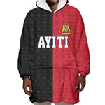 Afro-Haitians Empire of Haiti 1804-1806 Wearable Blanket Hoodie Fleur-De-Lis Veves Motif - African Pride