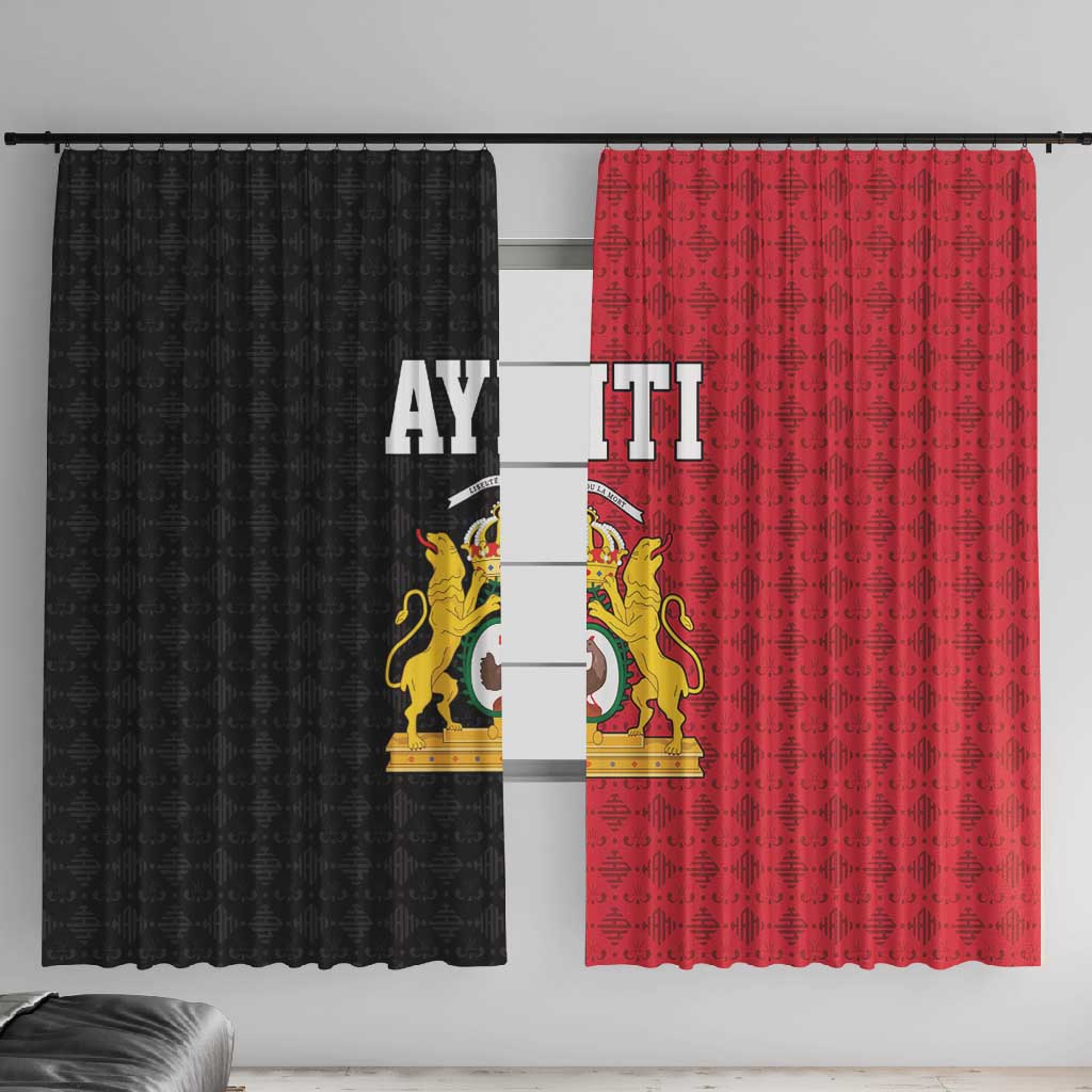 Afro-Haitians Empire of Haiti 1804-1806 Window Curtain Fleur-De-Lis Veves Motif - African Pride