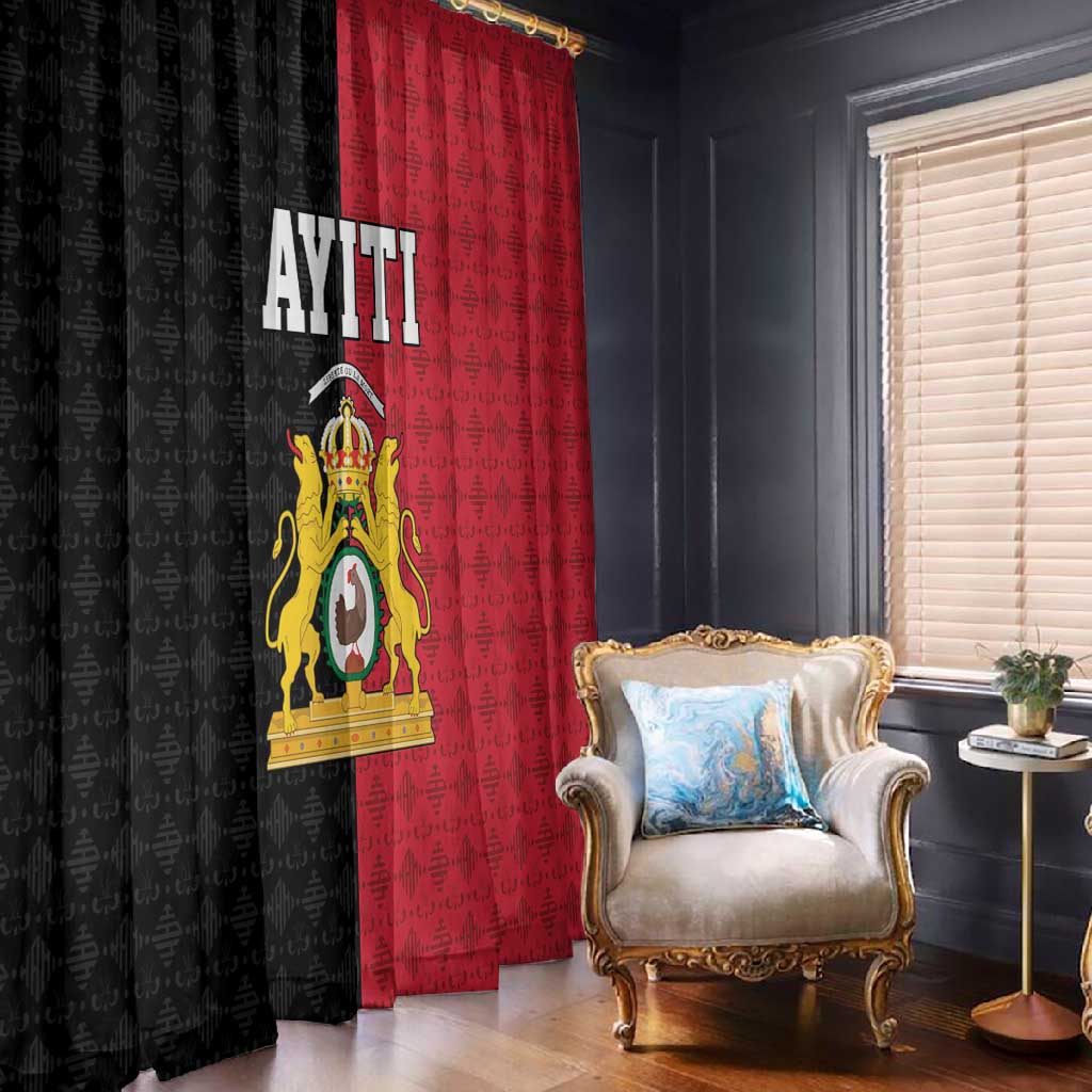 Afro-Haitians Empire of Haiti 1804-1806 Window Curtain Fleur-De-Lis Veves Motif - African Pride