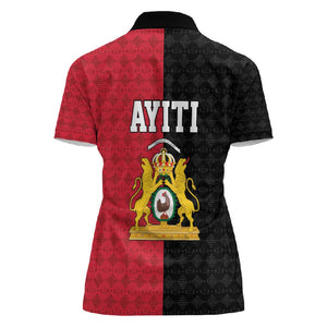 Afro-Haitians Empire of Haiti 1804-1806 Women Polo Shirt Fleur-De-Lis Veves Motif - African Pride
