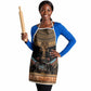 Winged Egypt Cats Apron Hieroglyphs Alphabet Pattern