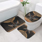 Winged Egypt Cats Bathroom Set Hieroglyphs Alphabet Pattern