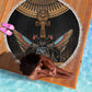 Winged Egypt Cats Beach Blanket Hieroglyphs Alphabet Pattern