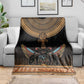 Winged Egypt Cats Blanket Hieroglyphs Alphabet Pattern