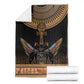 Winged Egypt Cats Blanket Hieroglyphs Alphabet Pattern