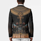 Winged Egypt Cats Blazer Hieroglyphs Alphabet Pattern