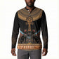 Winged Egypt Cats Button Sweatshirt Hieroglyphs Alphabet Pattern
