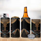 Winged Egypt Cats 4 in 1 Can Cooler Tumbler Hieroglyphs Alphabet Pattern