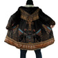 Winged Egypt Cats Cloak Hieroglyphs Alphabet Pattern