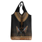 Winged Egypt Cats Grocery Bag Hieroglyphs Alphabet Pattern