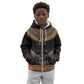 Winged Egypt Cats Kid Hoodie Hieroglyphs Alphabet Pattern