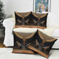 Winged Egypt Cats Pillow Cover Hieroglyphs Alphabet Pattern