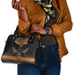Winged Egypt Cats Shoulder Handbag Hieroglyphs Alphabet Pattern