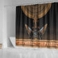 Winged Egypt Cats Shower Curtain Hieroglyphs Alphabet Pattern