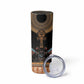 Winged Egypt Cats Skinny Tumbler Hieroglyphs Alphabet Pattern