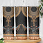 Winged Egypt Cats Skinny Tumbler Hieroglyphs Alphabet Pattern