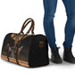 Winged Egypt Cats Travel Bag Hieroglyphs Alphabet Pattern