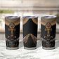 Winged Egypt Cats Tumbler Cup Hieroglyphs Alphabet Pattern