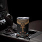 Winged Egypt Cats Tumbler Cup Hieroglyphs Alphabet Pattern
