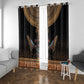 Winged Egypt Cats Window Curtain Hieroglyphs Alphabet Pattern
