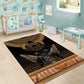 Ancient Egypt Scarab Beetle Area Rug Hieroglyphs Alphabet Pattern