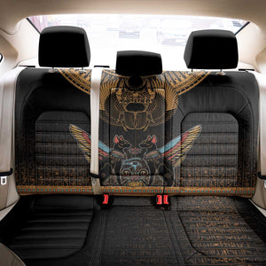 Ancient Egypt Scarab Beetle Back Car Seat Cover Hieroglyphs Alphabet Pattern