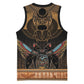 Ancient Egypt Scarab Beetle Basketball Jersey Hieroglyphs Alphabet Pattern - African Pride