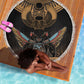 Ancient Egypt Scarab Beetle Beach Blanket Hieroglyphs Alphabet Pattern