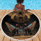 Ancient Egypt Scarab Beetle Beach Blanket Hieroglyphs Alphabet Pattern