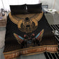 Ancient Egypt Scarab Beetle Bedding Set Hieroglyphs Alphabet Pattern