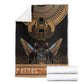 Ancient Egypt Scarab Beetle Blanket Hieroglyphs Alphabet Pattern