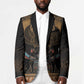 Ancient Egypt Scarab Beetle Blazer Hieroglyphs Alphabet Pattern