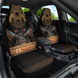 Ancient Egypt Scarab Beetle Car Seat Cover Hieroglyphs Alphabet Pattern