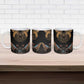 Ancient Egypt Scarab Beetle Ceramic Mug Hieroglyphs Alphabet Pattern