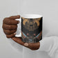 Ancient Egypt Scarab Beetle Ceramic Mug Hieroglyphs Alphabet Pattern