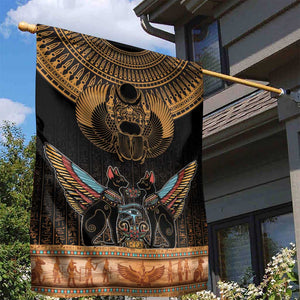 Ancient Egypt Scarab Beetle Garden Flag Hieroglyphs Alphabet Pattern