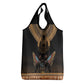 Ancient Egypt Scarab Beetle Grocery Bag Hieroglyphs Alphabet Pattern
