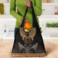 Ancient Egypt Scarab Beetle Grocery Bag Hieroglyphs Alphabet Pattern