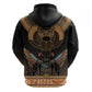 Ancient Egypt Scarab Beetle Hoodie Hieroglyphs Alphabet Pattern
