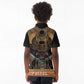 Ancient Egypt Scarab Beetle Kid Polo Shirt Hieroglyphs Alphabet Pattern