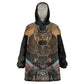 Ancient Egypt Scarab Beetle Kid Wearable Blanket Hoodie Hieroglyphs Alphabet Pattern