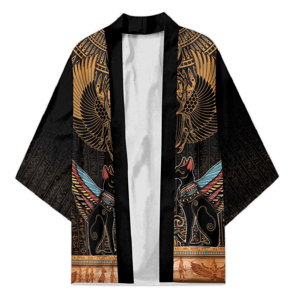Ancient Egypt Scarab Beetle Kimono Hieroglyphs Alphabet Pattern