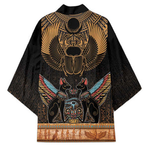 Ancient Egypt Scarab Beetle Kimono Hieroglyphs Alphabet Pattern