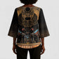Ancient Egypt Scarab Beetle Kimono Sleeve Blouse Hieroglyphs Alphabet Pattern