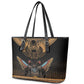 Ancient Egypt Scarab Beetle Leather Tote Bag Hieroglyphs Alphabet Pattern