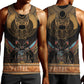 Ancient Egypt Scarab Beetle Men Tank Top Hieroglyphs Alphabet Pattern