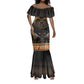 Ancient Egypt Scarab Beetle Mermaid Dress Hieroglyphs Alphabet Pattern