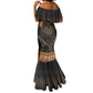 Ancient Egypt Scarab Beetle Mermaid Dress Hieroglyphs Alphabet Pattern